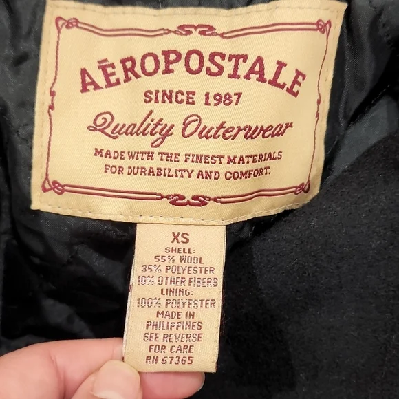 Aeropostale Women's Wool Blend Peacoat, Size XS - Picture 5 of 5